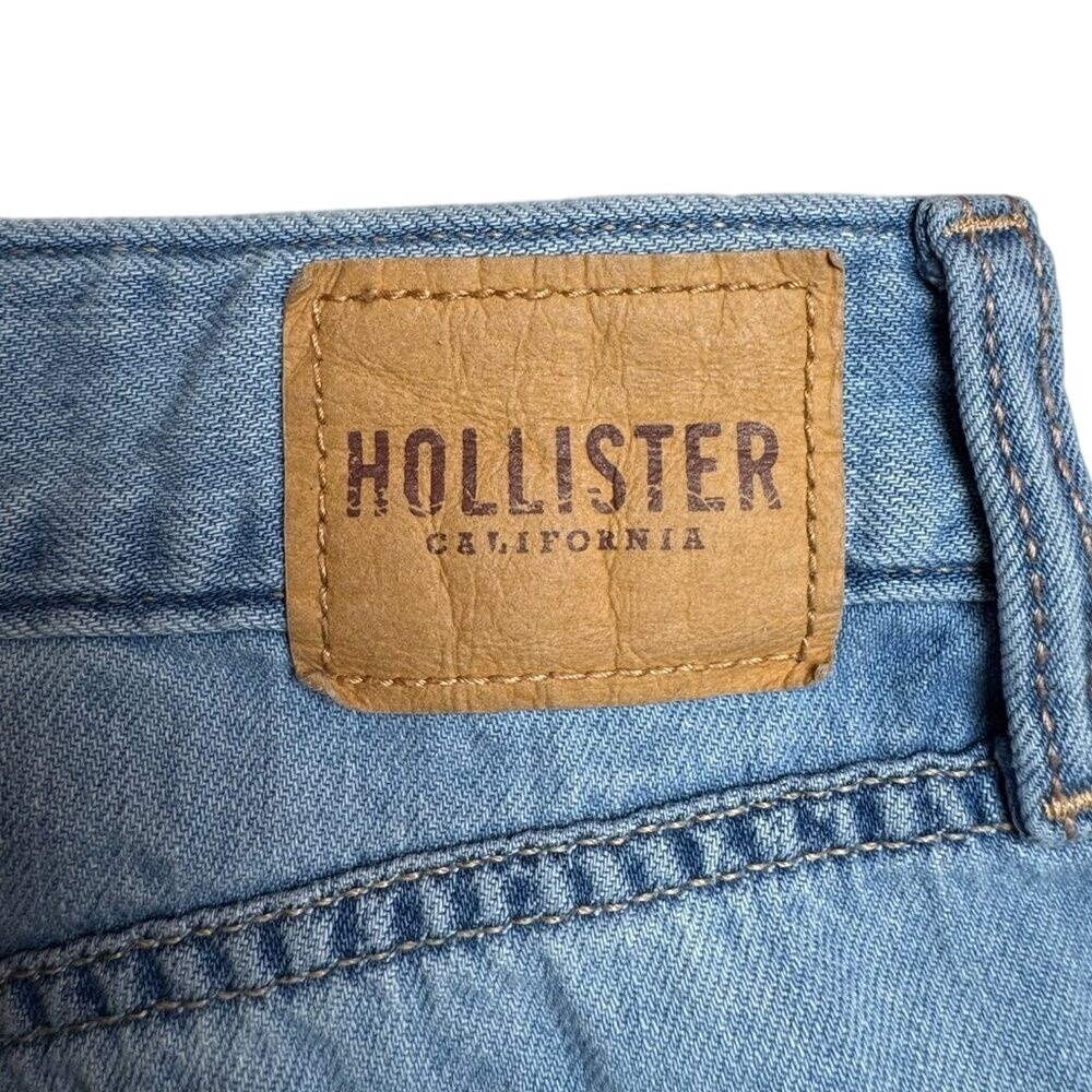 Hollister Womens 25 R  Ultra High Rise Baggy Butterfly Print Jeans Light Wash - Picture 7 of 7